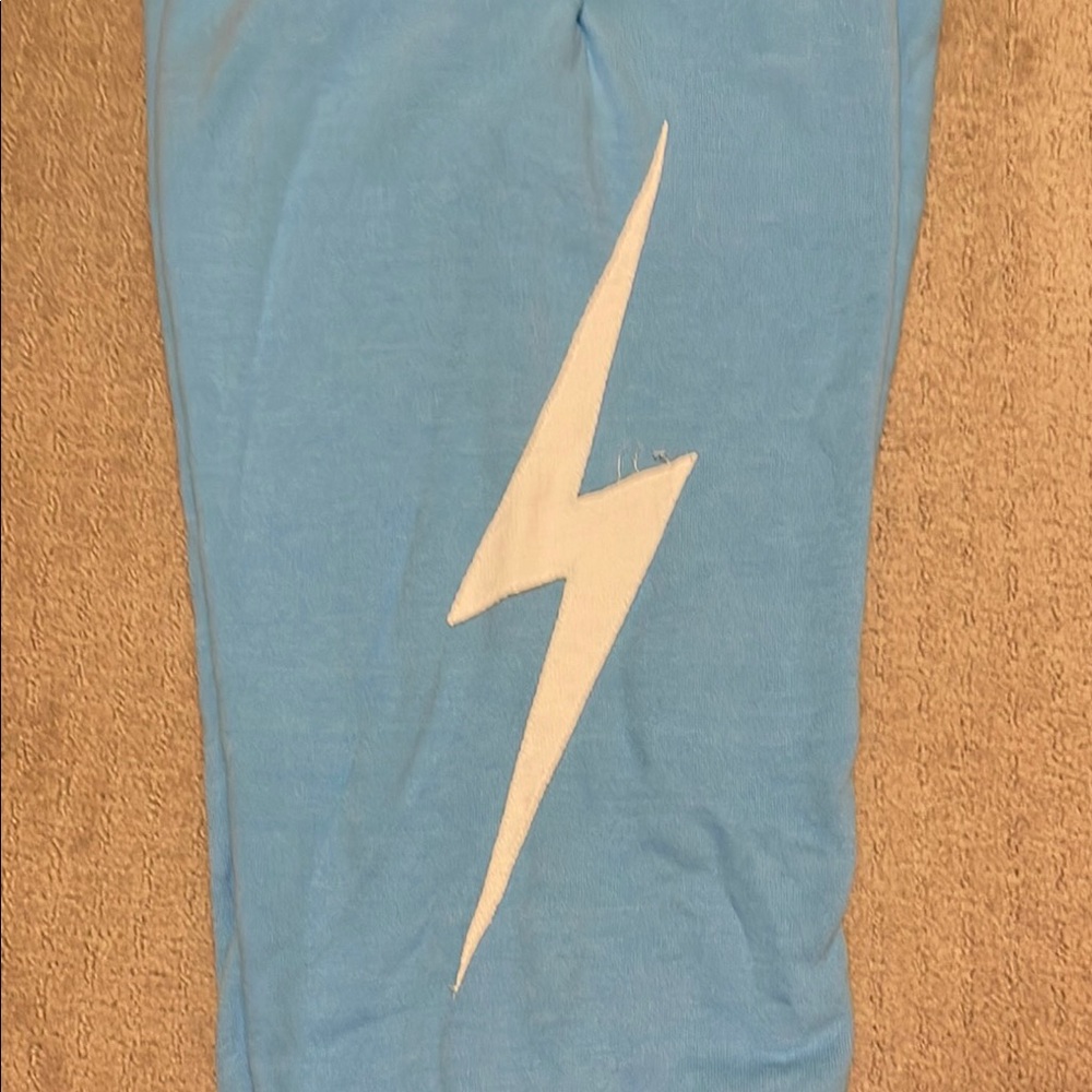Aviator Nation Blue Lightning Bolt Stitch Men Joggers XL - Picture 6 of 14